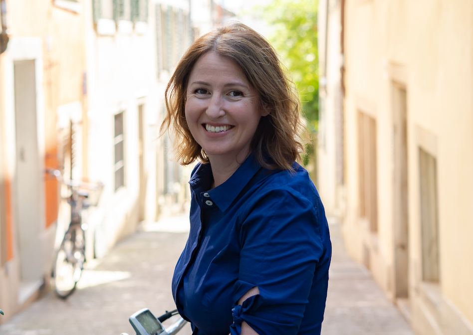 nancy, co-founder of sustainable period products organic mondays