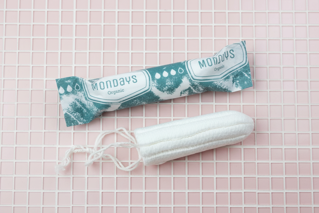 Mondays 100% organic cotton non applicator (digital) tampons - absorbency SUPER 3 drops  